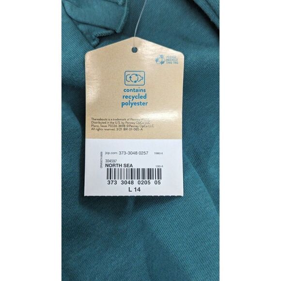 There Abouts Girls Size Large 14 Sweater Green Ruffle Soft Pull On Long Sleeve - Picture 8 of 8